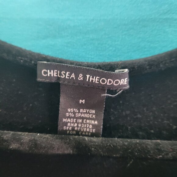 Chelsea & Theodore Black Embroidered Maxi Dress Medium - Picture 6 of 11